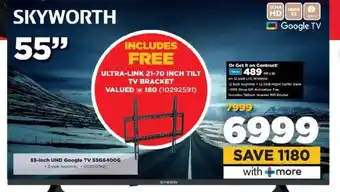 HiFi Corp SKYWORTH 55-inch UHD Google TV 55G6400G offer