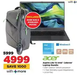 HiFi Corp Acer Aspire Lite 15 Intel Celeron Laptop Bundle offer