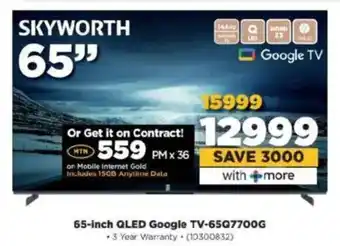 HiFi Corp SKYWORTH 65-inch QLED Google TV-65Q7700G offer