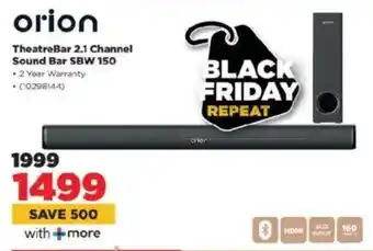 HiFi Corp Orion TheatreBar 2.1 Channel Sound Bar SBW 150 offer