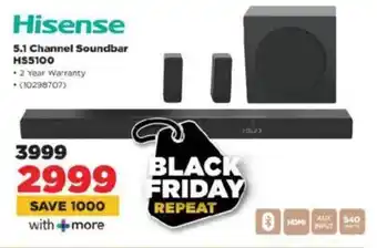 HiFi Corp Hisense 5.1 Channel Soundbar HS5100 offer