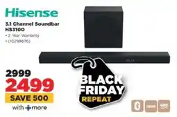 HiFi Corp Hisense 3.1 Channel Soundbar offer