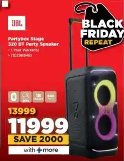 HiFi Corp JBL Partybox Stage 320 BT Party Speaker offer