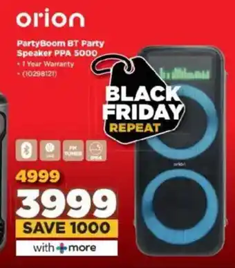 HiFi Corp Orion PartyBoom BT Party Speaker PPA 5000 offer