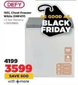 HiFi Corp DEFY Chest Freezer White DMF470 offer