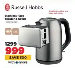 HiFi Corp Russell Hobbs Stainless Pack Toaster & Kettle offer