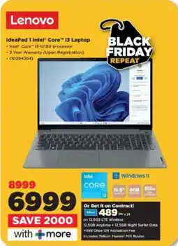 HiFi Corp Lenovo IdeaPad 1 Intel Core i3 Laptop offer