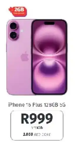 Vodacom iPhone 16 Plus 128GB 5G offer