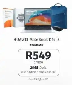 Vodacom HUAWEI Mate Book D14 i3 offer