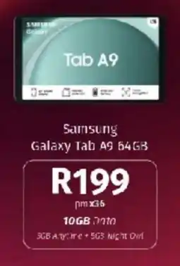 Vodacom Samsung Galaxy Tab A9 64GB offer