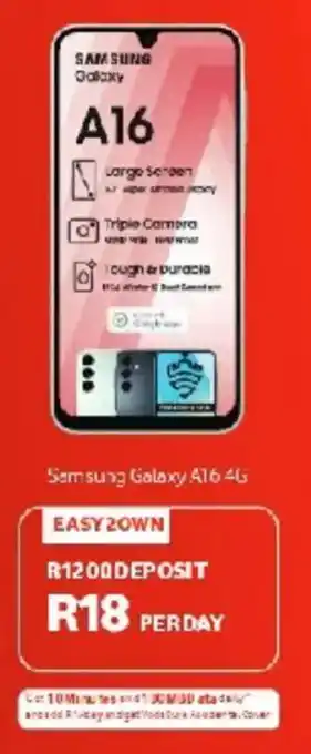 Vodacom Samsung Galaxy A16 4G offer