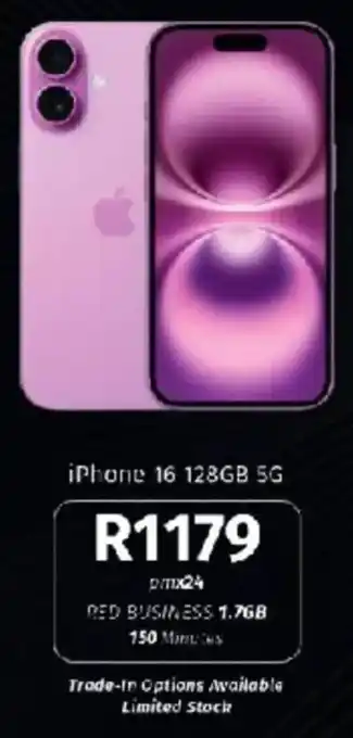 Vodacom iPhone 16 128GB 5G offer