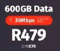 Vodacom 600GB Data offer