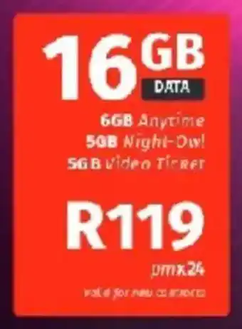 Vodacom 16GB DATA offer