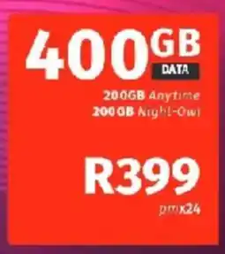 Vodacom 400GB Data offer