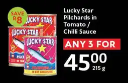 Oxford Freshmarket Lucky Star Pilchards in Tomato/ Chilli Sauce offer