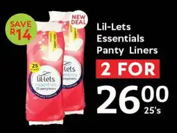 Oxford Freshmarket Lil-Lets Essentials Panty Liners offer