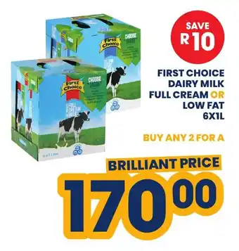 Econo Foods First choice dairy milk full cream or low fat offer