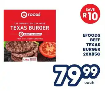 Econo Foods Efoods beef texas burger offer