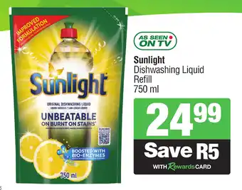 Spar Savemor Sunlight Dishwashing Liquid Refill offer