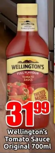 Three Star Cash and Carry Wellington's Tomato Sauce Original offer