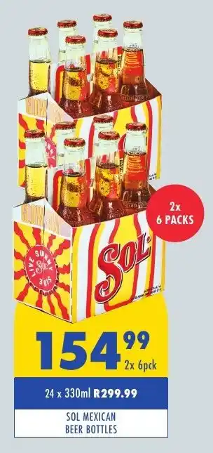 Tabooz Sol mexican beer bottles offer