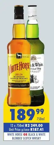 Tabooz White horse or black & white blended scotch whisky offer