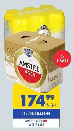 Tabooz Amstel lager or radler cans offer