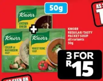 Usave Knorr regular/tasty packet soup all variants offer