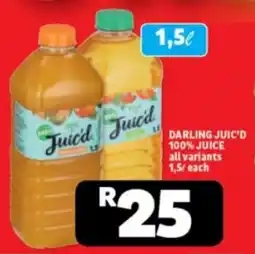 Usave Darling juic'd 100% juice all variants offer