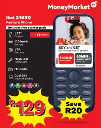 Usave Itel 2163D Feature Phone offer