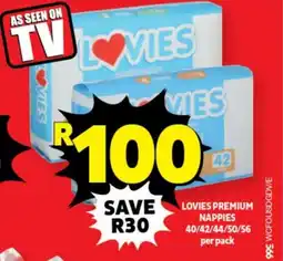 Usave Lovies premium nappies offer