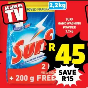 Usave Surf hand washing powder offer