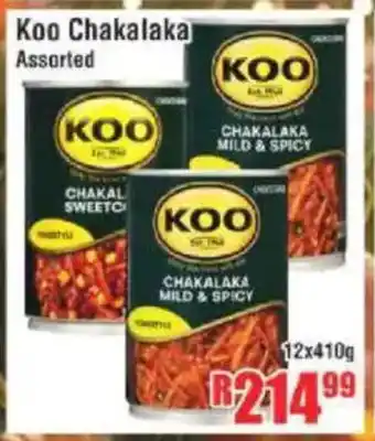 Devland Cash And Carry Koo Chakalaka Assorted offer