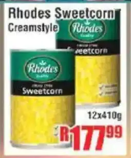 Devland Cash And Carry Rhodes Sweetcorn Creamstyle offer