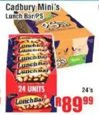 Devland Cash And Carry Cadbury Mini's Lunch Bar/PS offer