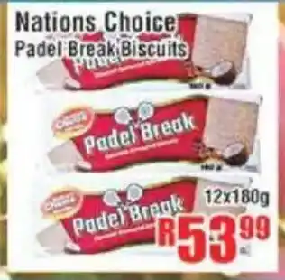 Devland Cash And Carry Nations Choice Padel Break Biscuits offer