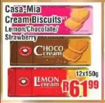 Devland Cash And Carry Casa-Mia Cream Biscuits Lemon/Chocolate/ Strawberry offer