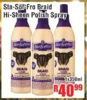 Devland Cash And Carry Sta-Sof-Fro Braid Hi-Sheen Polish Spray offer