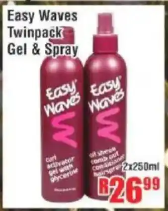 Devland Cash And Carry Easy Waves Twinpack Gel & Spray offer