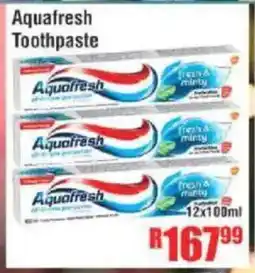 Devland Cash And Carry Aquafresh Toothpaste offer