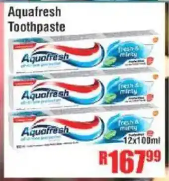 Devland Cash And Carry Aquafresh Toothpaste offer