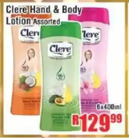 Devland Cash And Carry Clere Hand & Body Lotion Assorted offer