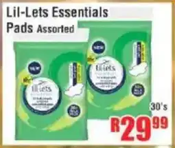 Devland Cash And Carry Lil-Lets Essentials Pads Assorted offer