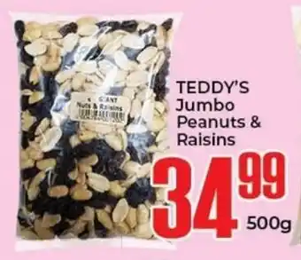 Elite Cash & Carry TEDDY'S Jumbo Peanuts & Raisins offer