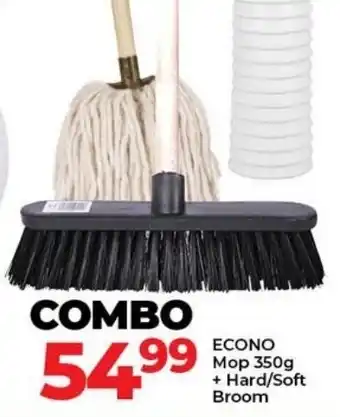 Elite Cash & Carry ECONO Mop + Hard/Soft Broom offer