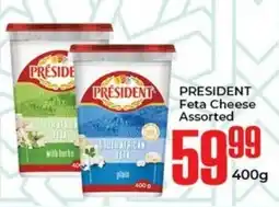 Elite Cash & Carry PRESIDENT Feta Cheese Assorted offer