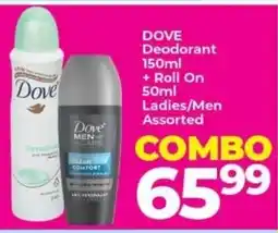 Elite Cash & Carry DOVE Deodorant + Roll On Ladies/Men Assorted offer