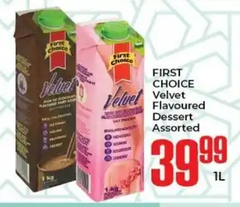 Elite Cash & Carry FIRST CHOICE Velvet Flavoured Dessert Assorted offer