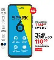 Edgars Tecno Spark 6 Go offer